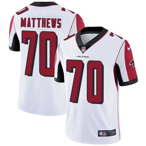 2019 men Atlanta Falcons #70 Matthews white Nike Vapor Untouchable Limited NFL Jersey